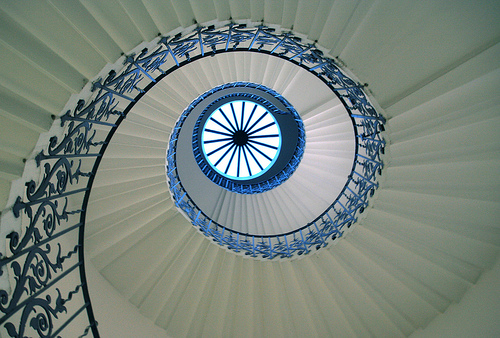 blue staircase