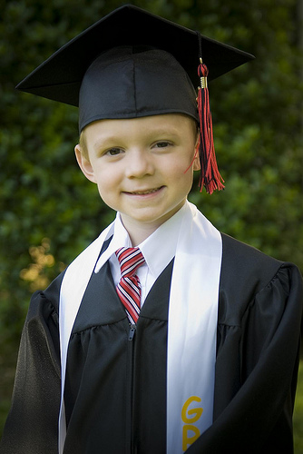 graduation hat and tie