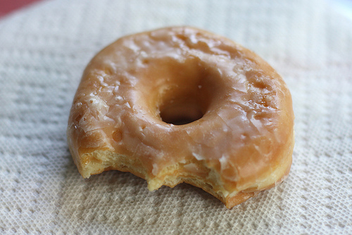 half eaten donut