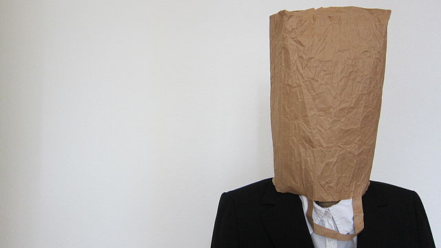 Paperbag head Paperbag over head