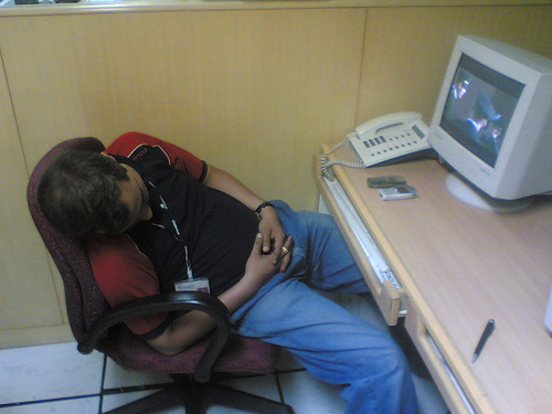 sleeping at work sleeping at work