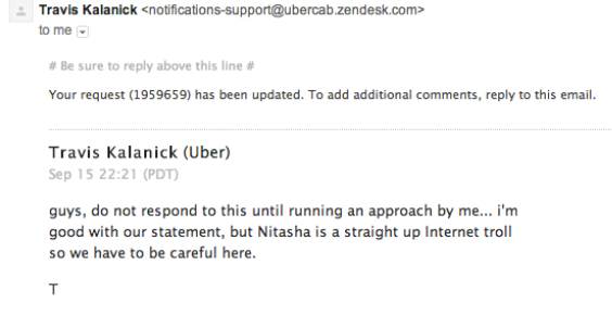 Uber CEO on Driver Assault It s Not Real and We re Not Responsible 3 email 1