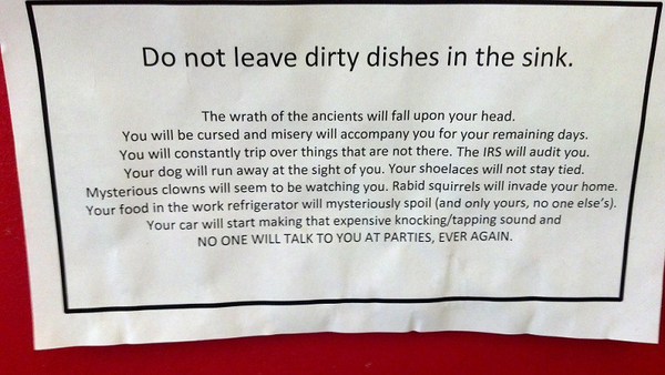 Dirty-dishes Dirty dishes sign