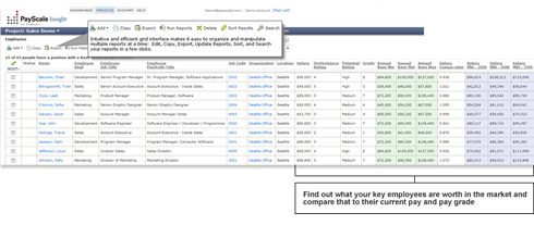 View your internal compensation structure