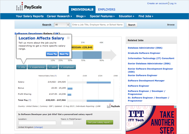 RC:TNG Software Developer Salary Screenshot with Guiders RC:TNG Software Developer Salary Screenshot with Guiders