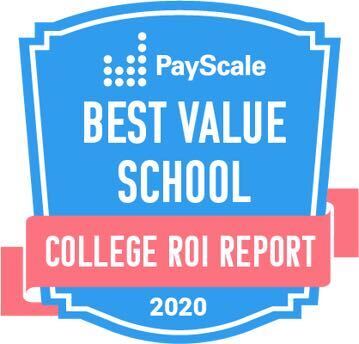 PayScale College ROI Best Value School Badge