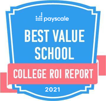 Payscale College ROI 2021 Best Value School Badge