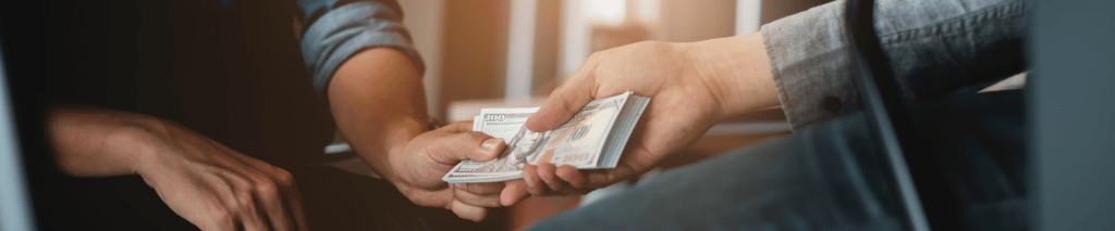 Exchanging bribe money