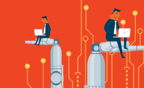 illustration symbolizing that AI will be 2019's economic trendsetter