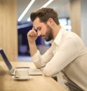 Frustrated office worker