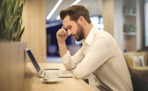 Frustrated office worker