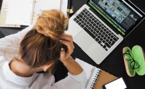 Stressed worker