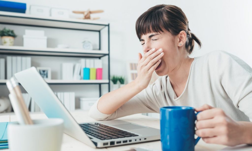 Yawning Worker