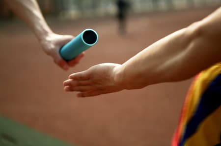 passing baton