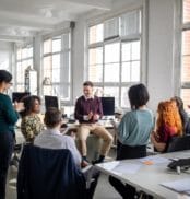 business team meeting in office