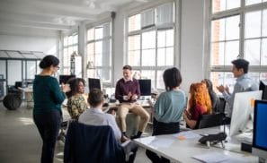 business team meeting in office